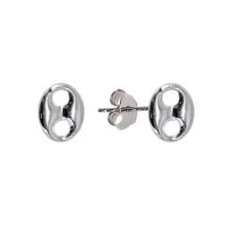 Pendientes plata Ley 925m calabrote liso pequeño [AB1210]