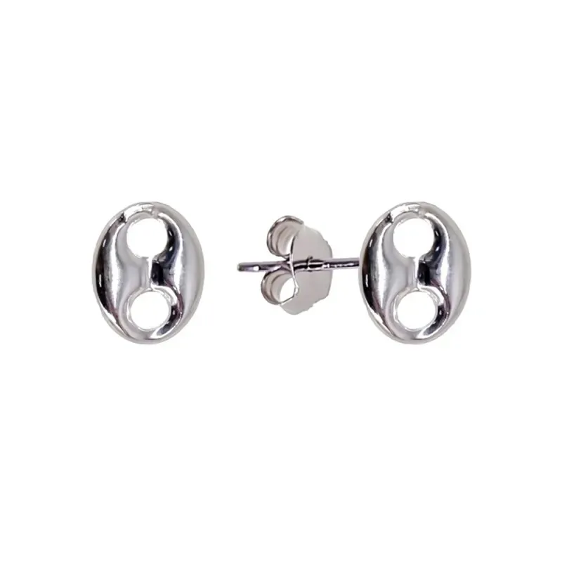 Pendientes plata Ley 925m calabrote liso pequeño [AB1210]