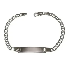 Esclava plata ley 925m lisa hueca ancla [AB0526]
