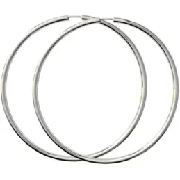 Pendientes plata Ley 925m aro liso 70mm. [AB1154]