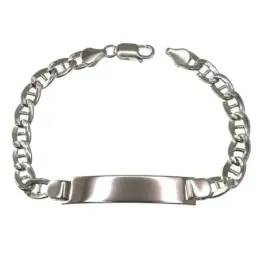 Esclava plata ley 925m lisa ancla [AB0522]