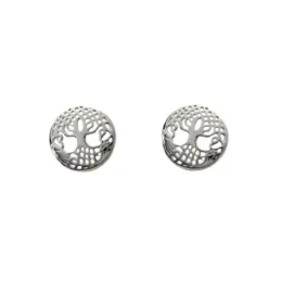 Pendientes plata ley 925m árbol vida calado 10mm. [AB2671]