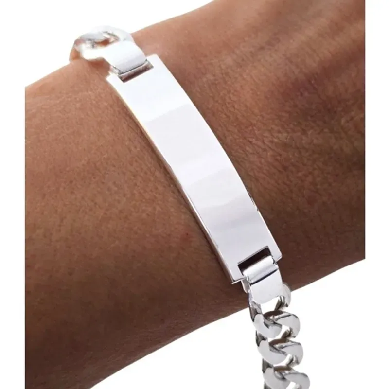 Esclava plata ley 925m lisa barbada [AB0513]