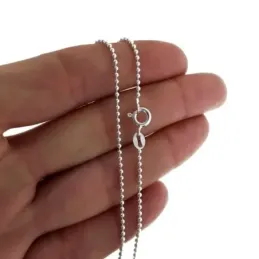 Cadena plata ley 925m 40cm. bolas 1.50mm. [AB2547]