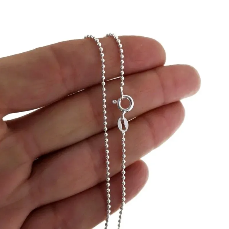 Cadena plata ley 925m 40cm. bolas 1.50mm. [AB2547]