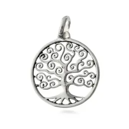 Colgante plata Ley 925m árbol vida 25mm. [AB1613]