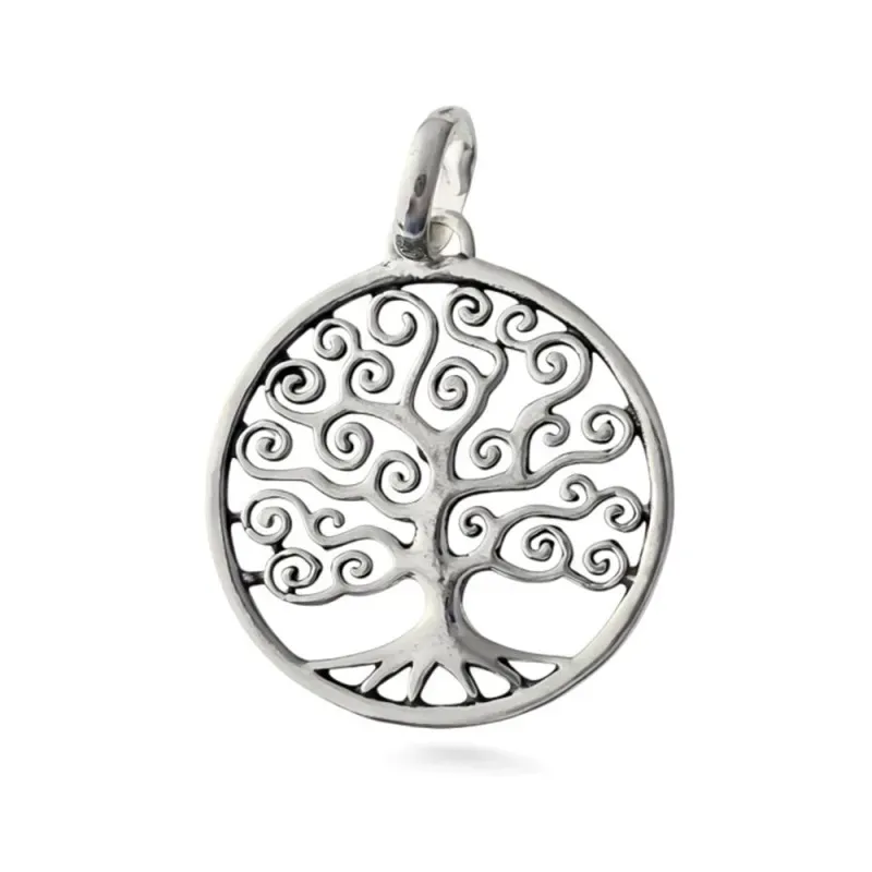 Colgante plata Ley 925m árbol vida 25mm. [AB1613]