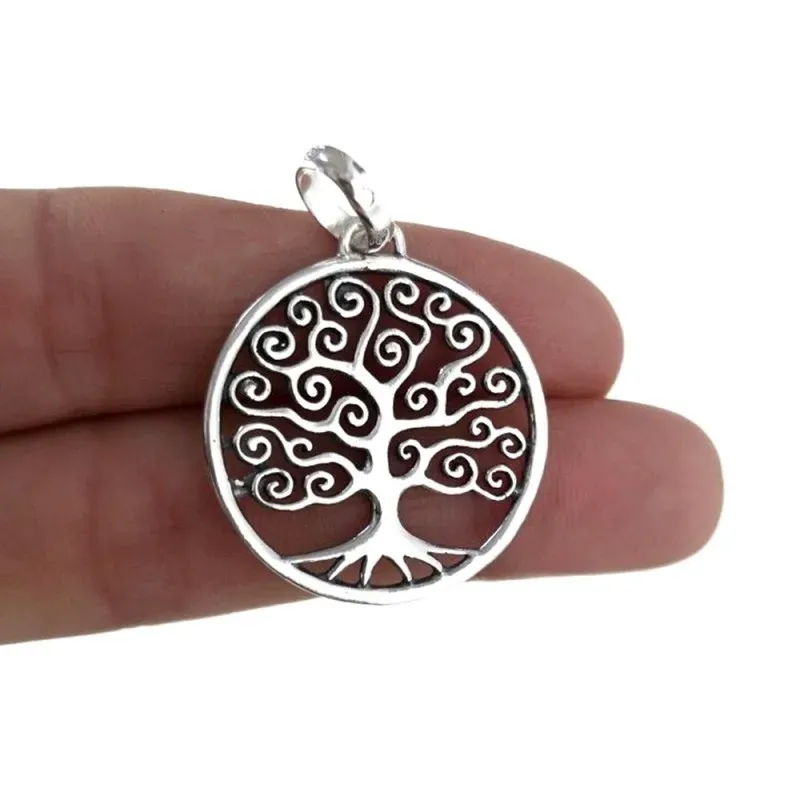Colgante plata Ley 925m árbol vida 25mm. [AB1613]