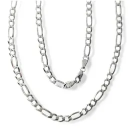 Cadena plata ley 925m 50cm. alternada 3x1 hilo 1.00mm. [AB2549]