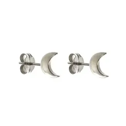 Pendientes plata Ley 925m motivo luna [AB4304]