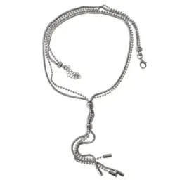 Juego plata Ley 925m pulsera gargantilla [AB0876]
