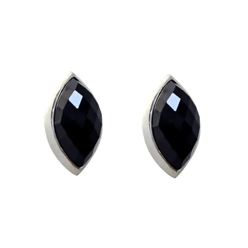 Pendientes plata ley 925m ovalado piedra ónix [AB2529]