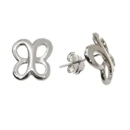 Pendientes plata Ley 925m mariposa calada [AB1202]