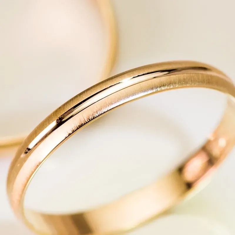 Alianza oro 18k 3mm. mate y brillo [8040]