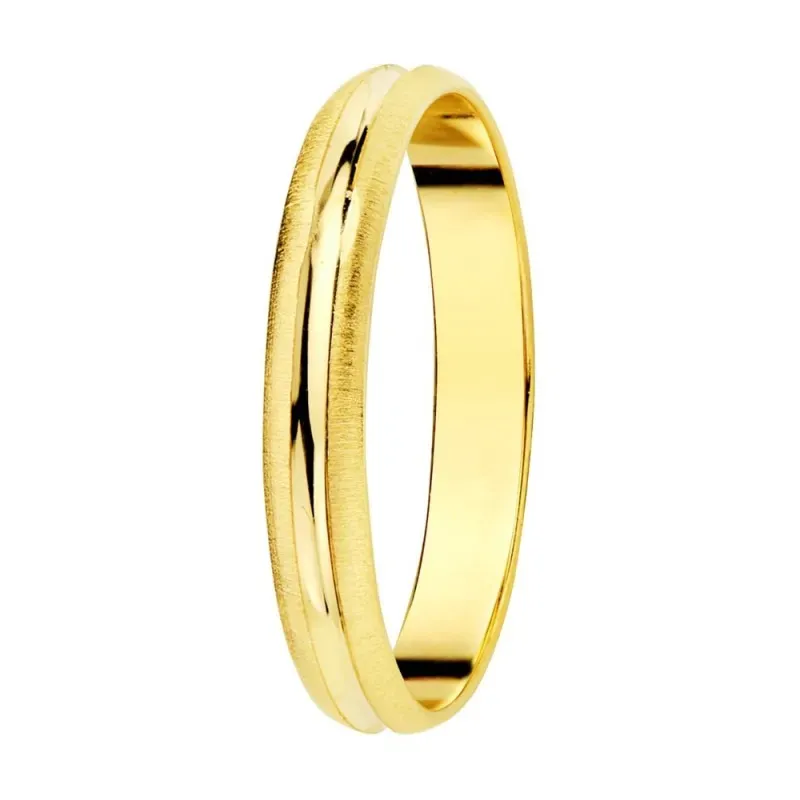 Alianza oro 18k 3mm. mate y brillo [8040GR]