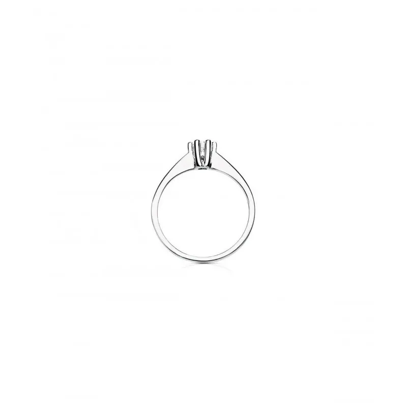 Solitario en Oro Blanco de 18k con diamante central de 0.30 ct.