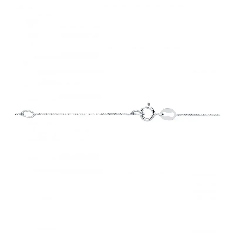 Gargantilla en Oro Blanco de 18k con 42 cm. con chatón 8 mm. diamante