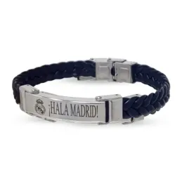 Pulsera Acero Inoxidable 316L 23 cm. Real Madrid esudo mensaje ¡HALA