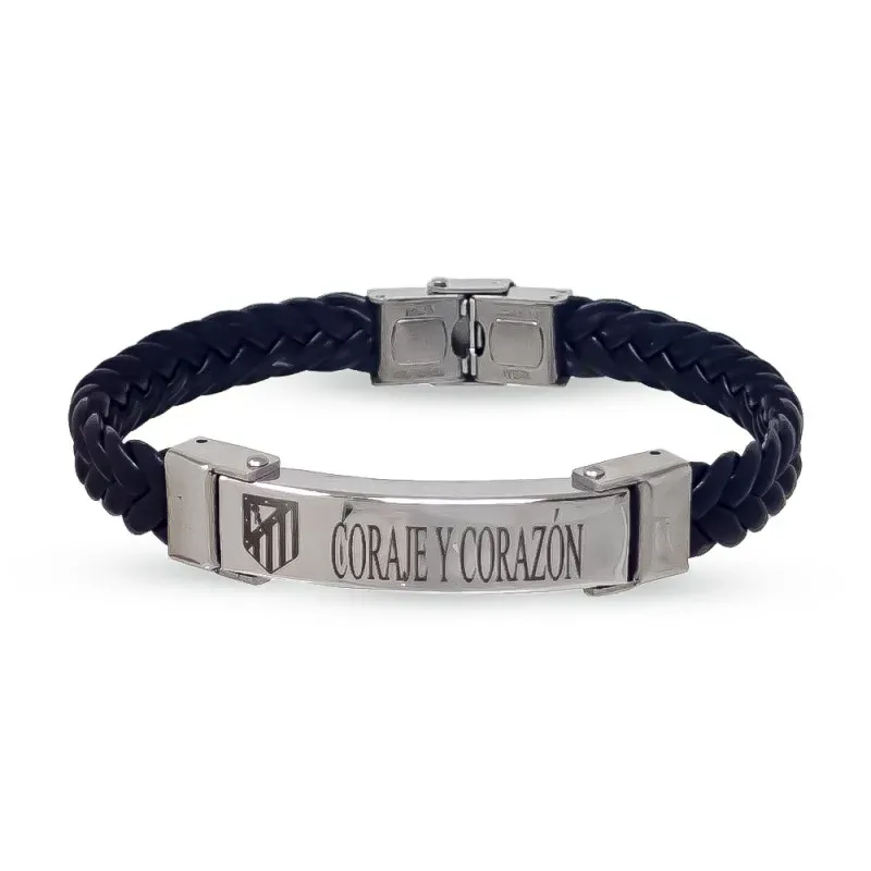 Pulsera Acero Inoxidable 316L 23 cm. Atlético de Madrid esudo mensaje