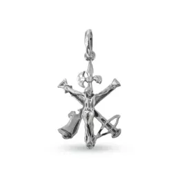 Cristo de la Legión Colgante en Plata de Ley 925m con 27 mm. macizo