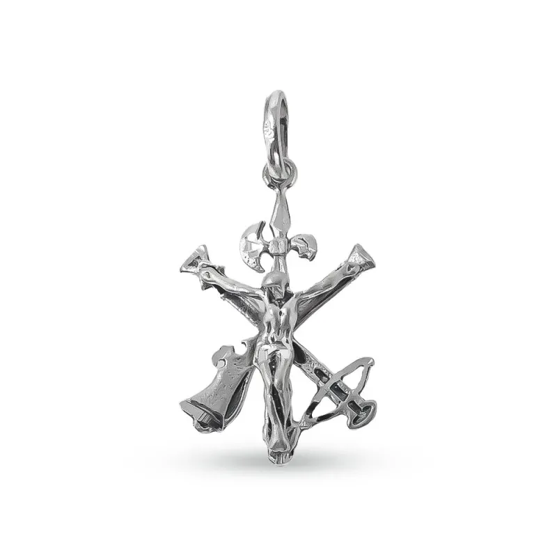 Cristo de la Legión Colgante en Plata de Ley 925m con 27 mm. macizo