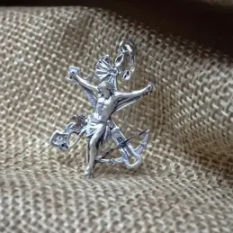 Cristo de la Legión Colgante en Plata de Ley 925m con 30 mm. macizo