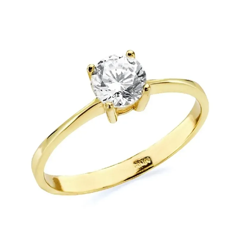 Sortija oro 18k motivo garras circonita 5mm. [AB3305]