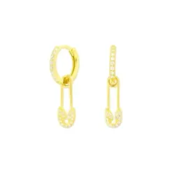 Aros Pendientes en Plata de Ley 925m chapados oro con 12 mm. detalle