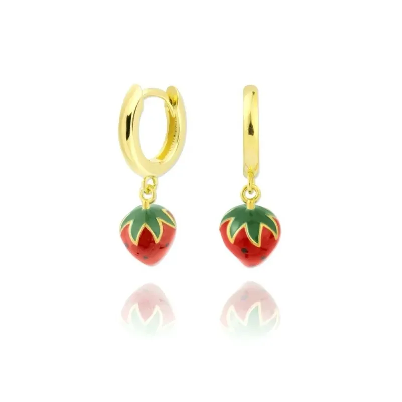 Aros Pendientes en Plata de Ley 925m chapados oro 10 mm. de diámetro