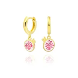 Aros Pendientes Plata de Ley 925m chapados oro 10 mm. de diámetro gra