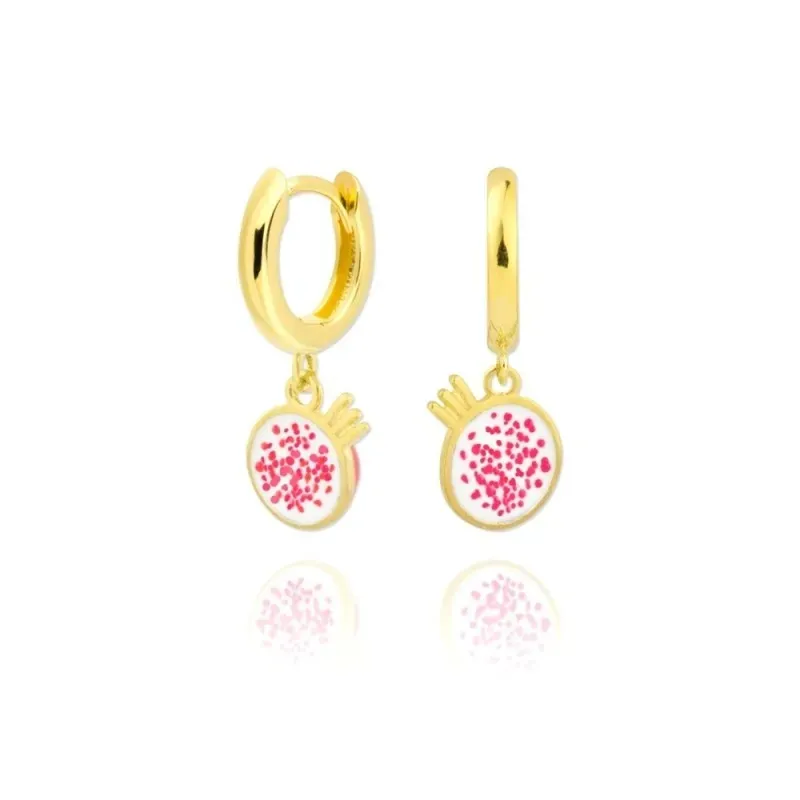 Aros Pendientes Plata de Ley 925m chapados oro 10 mm. de diámetro gra