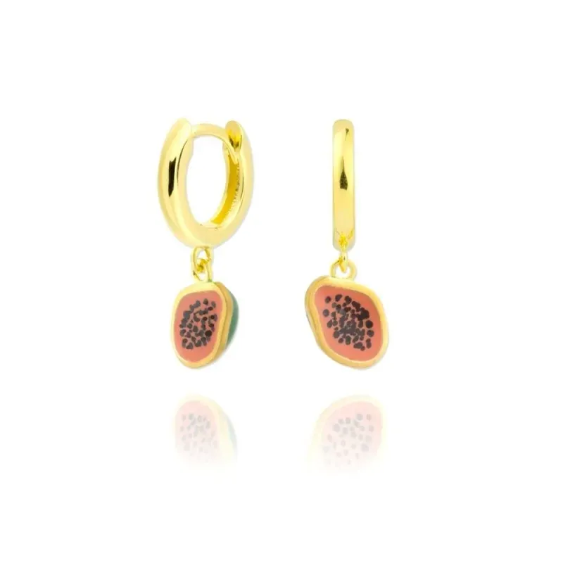 Aros Pendientes en Plata de Ley 925m chapados oro 10 mm. de diámetro