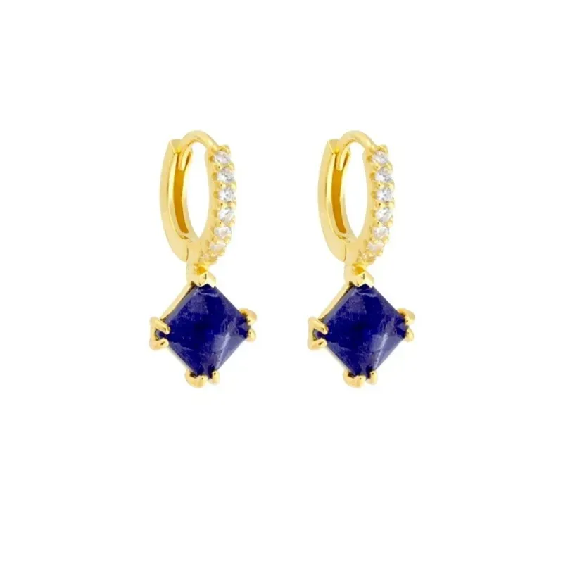 Aros Pendientes Plata Ley 925m chapados oro diámetro 10 mm. piedra so
