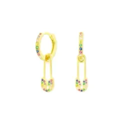 Aros Pendientes en Plata de Ley 925m chapados oro aro con 12 mm. clip