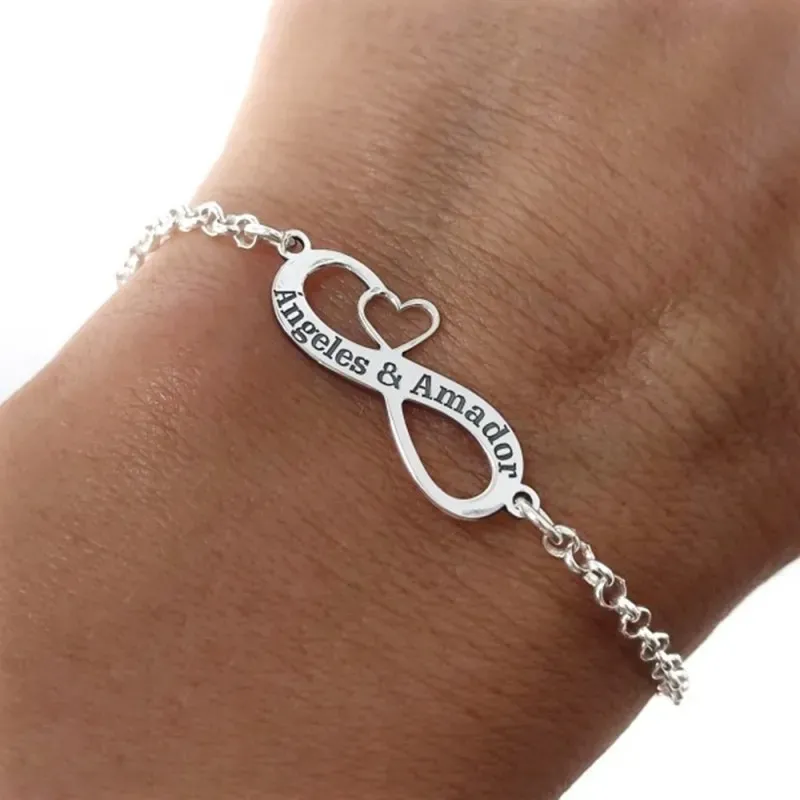 Pulsera Plata Ley 925m unisex 18 cm. cadena rolo personalizable nombr