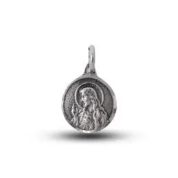 Escapulario Corazón de Jesús Virgen del Carmen Medalla Plata Ley 925m
