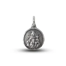Escapulario Corazón de Jesús Virgen del Carmen Medalla Plata Ley 925m