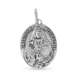Cristo de Medinaceli Medalla Plata Ley 925m maciza 17 mm. ovalada. G