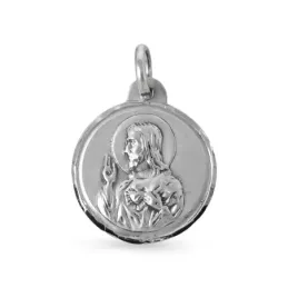 Escapulario Sagrado Corazón de Jesús Virgen del Carmen Plata Ley 925