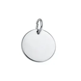Colgante plata ley 925m 14mm. disco liso [AA8306]