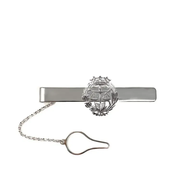 Pisacorbata Insignia Profesional Derecho escudo Plata Ley 925m 54 mm.