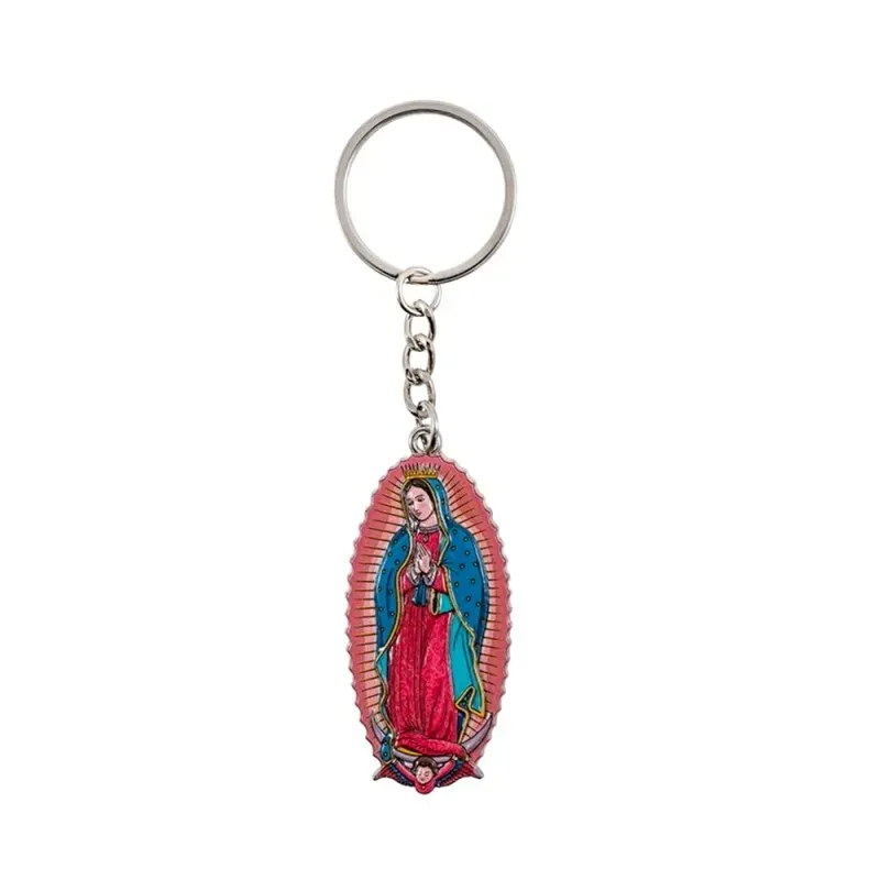 Virgen de Guadalupe Llavero metálico de 5.5 cm. con estuche de lata p