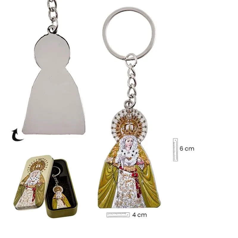Esperanza Macarena de Sevilla Llavero metálico de 5.5 cm. con estuche