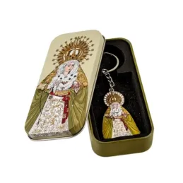 Esperanza Macarena de Sevilla Llavero metálico de 5.5 cm. con estuche