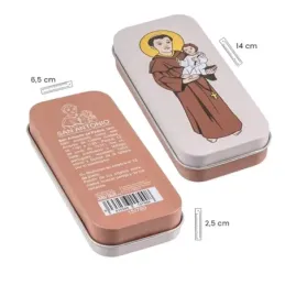 San Antonio de Padua Llavero metálico de 5.5 cm. con Niño Jesús con e