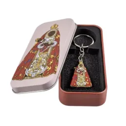 Virgen de la Candelaria Llavero metálico de 5.5 cm. patrona de Canari