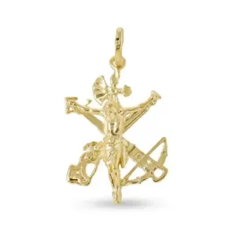 Cristo de la Legión Colgante en Plata de Ley 925m chapado en oro con