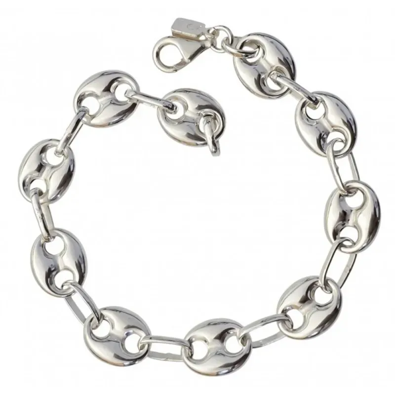 Pulsera plata ley 925m calabrote pequeño liso continuo [AB0046]