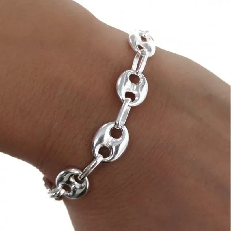 Pulsera plata ley 925m calabrote pequeño liso continuo [AB0046]