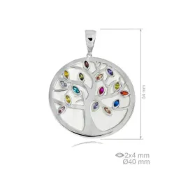 Árbol de la Vida Colgante en Plata de Ley 925m con 40 mm. amuleto rod